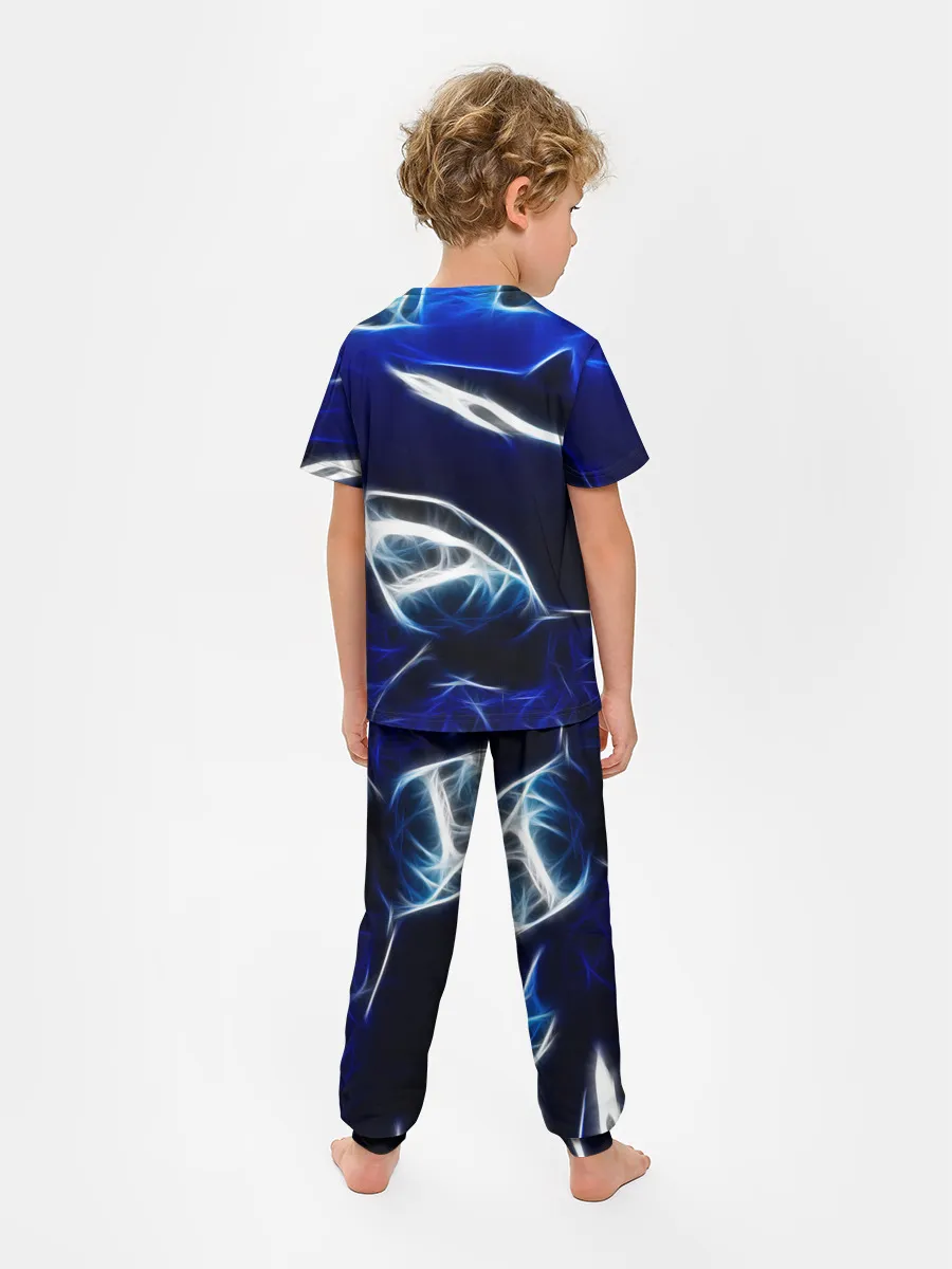 Детская пижама с брюками / ДЕЛЬФИН В МОРЕ.