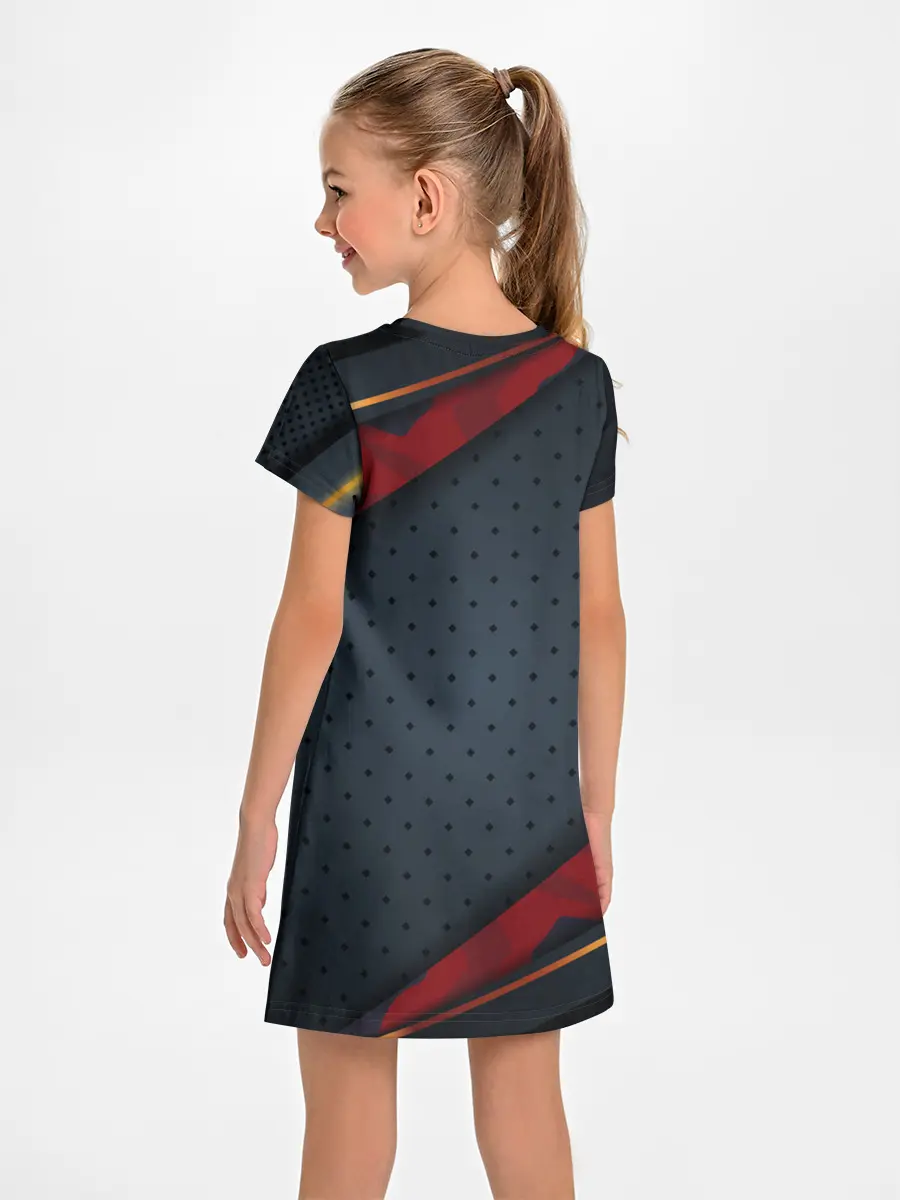 Детское платье / 3D Dark red & black