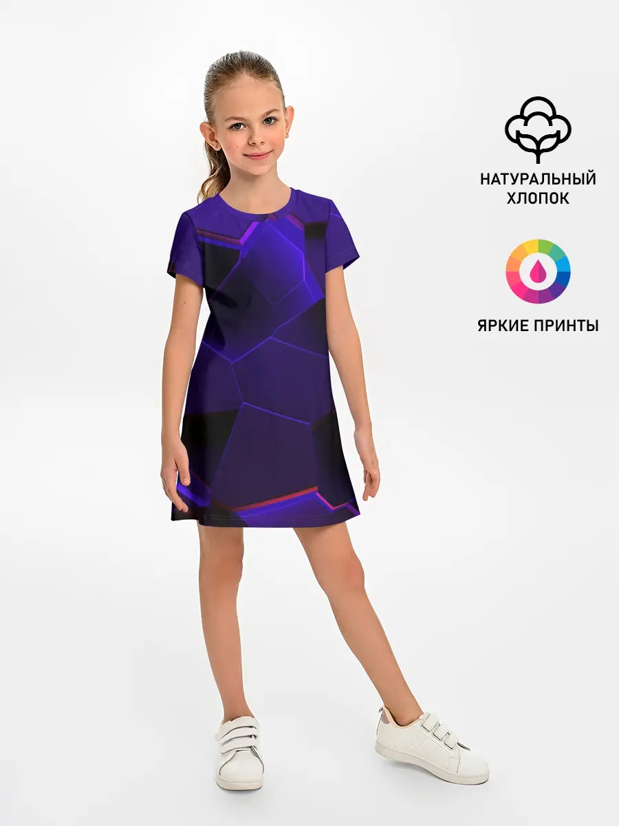 Детское платье / СИНИЕ ПЛИТЫ 3D
