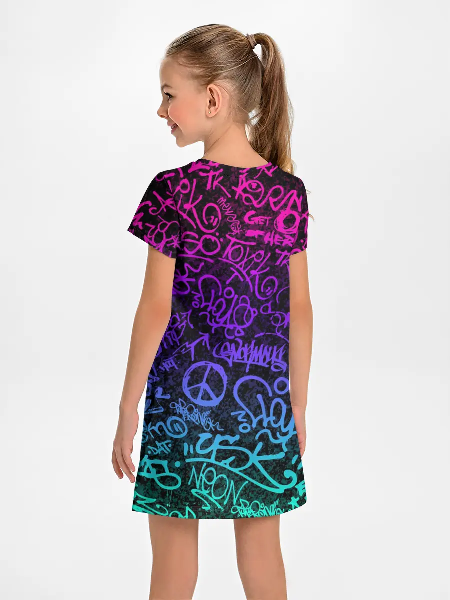 Детское платье / Граффити Neon