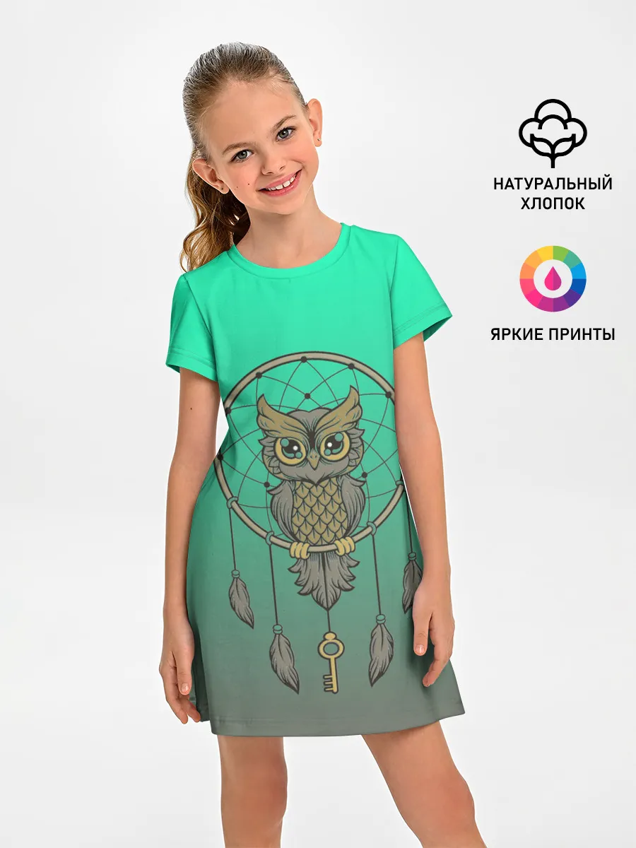 Детское платье / сова ловец снов