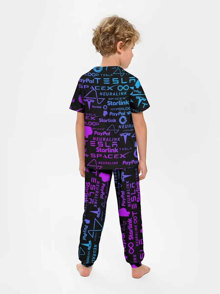 Детская пижама с брюками / ЛОГОТИПЫ ПРОЕКТОВ ИЛОНА МАСКА.