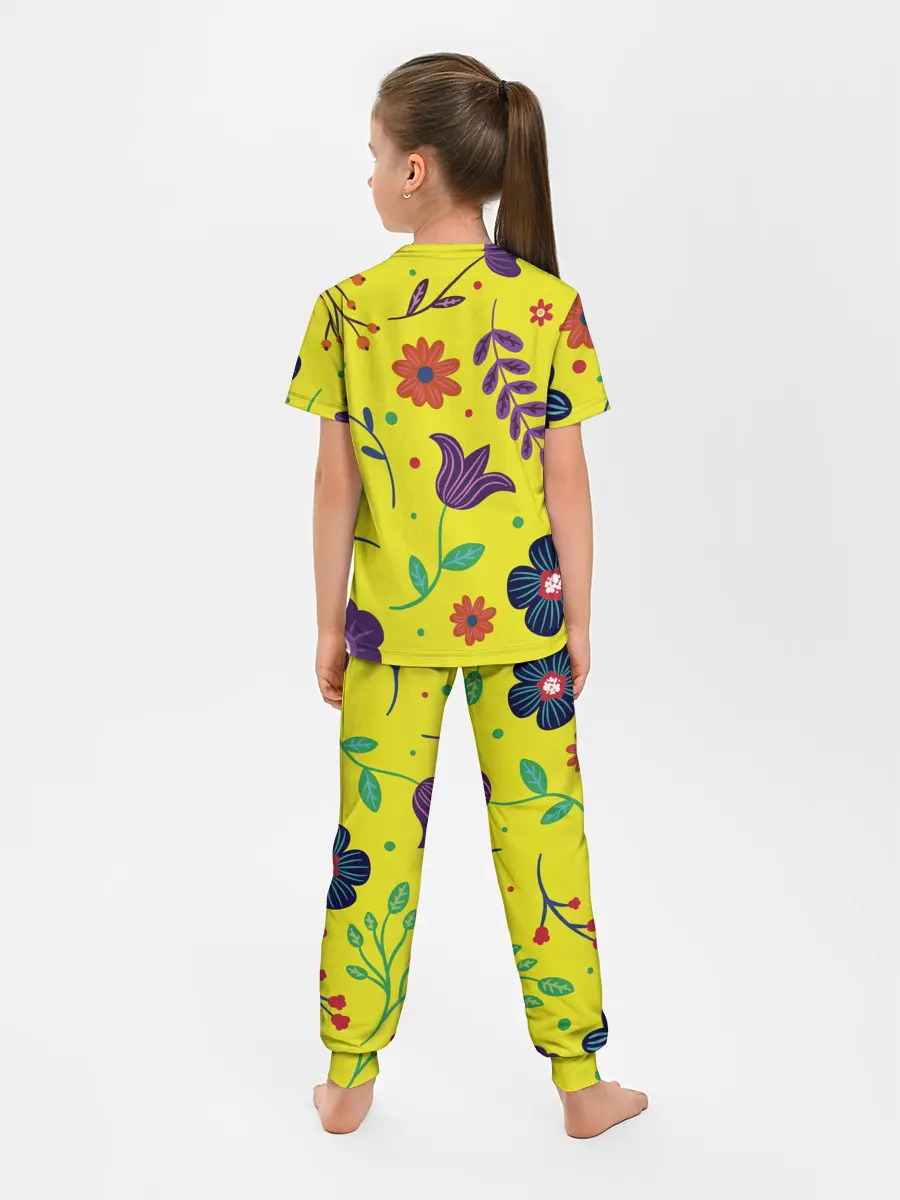 Детская пижама с брюками / Цветочный микс