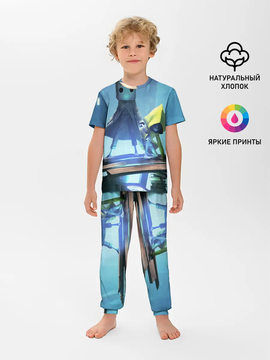 Детская пижама с брюками / Little Nightmares || арт шестой и моно