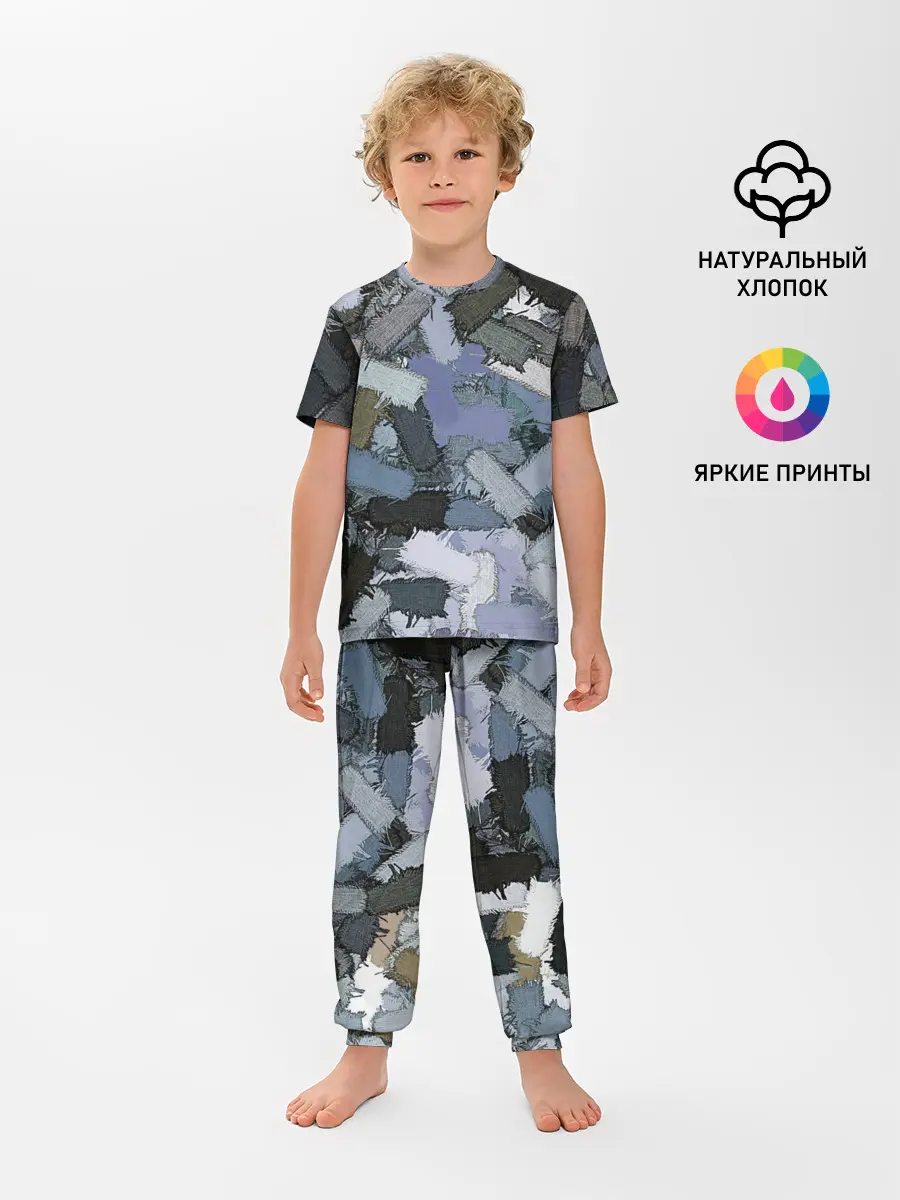 Детская пижама с брюками / Patchwork
