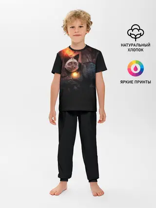 Детская пижама с брюками / Волшебная лисица