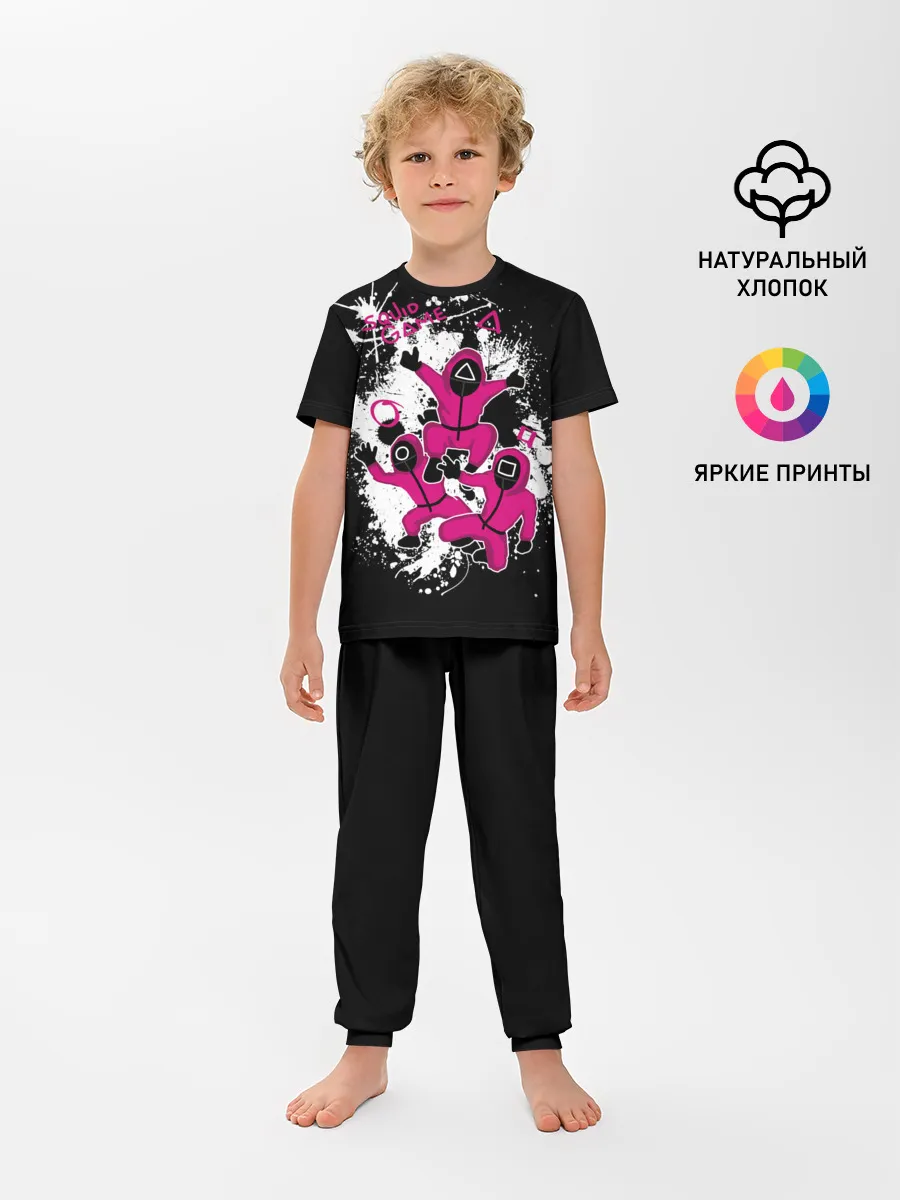 Детская пижама с брюками / Squid game: firework