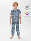 Детская пижама с брюками / Камуфляж с котиками