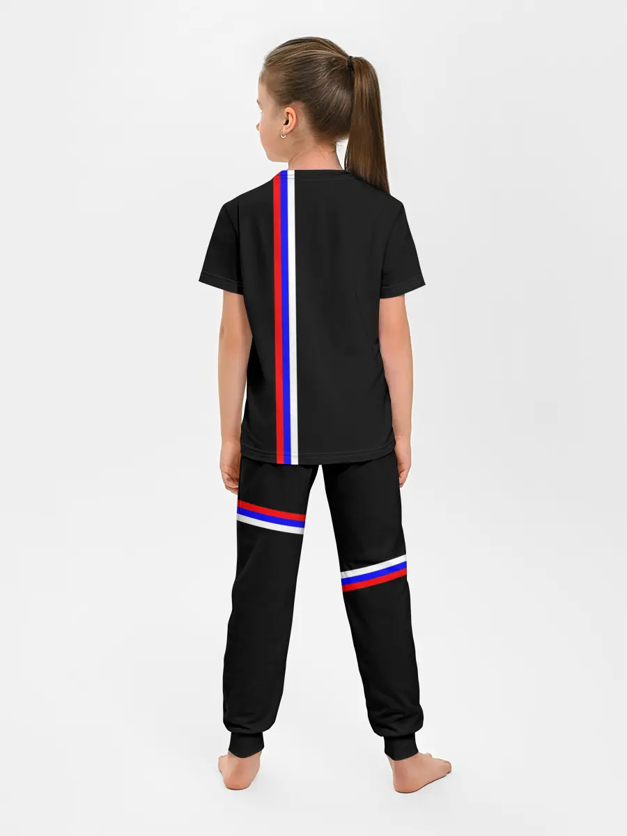 Детская пижама с брюками / Лента с гербом России
