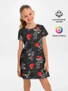 Детское платье / Красные цветы