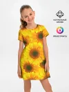 Детское платье / Принт подсолнухи желтый