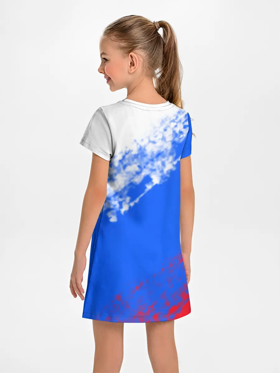 Детское платье / Флаг РФ триколор