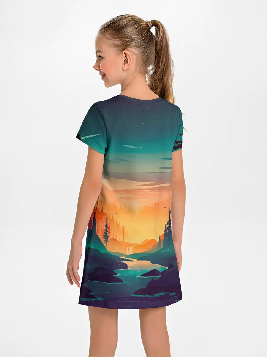 Детское платье / Закат Лес