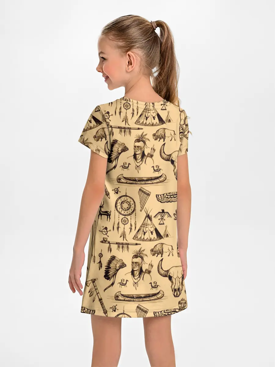 Детское платье / Индейский паттерн
