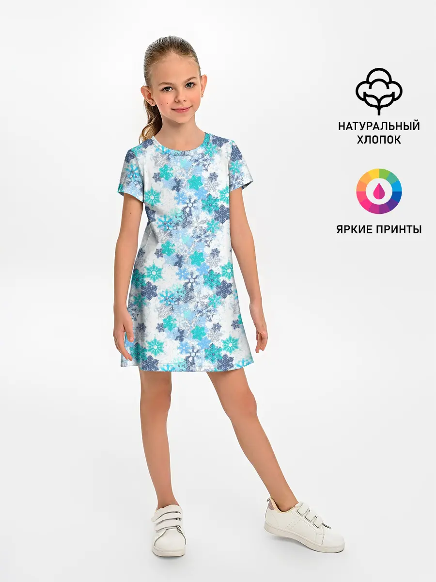 Детское платье / Зимние Снежные Узоры