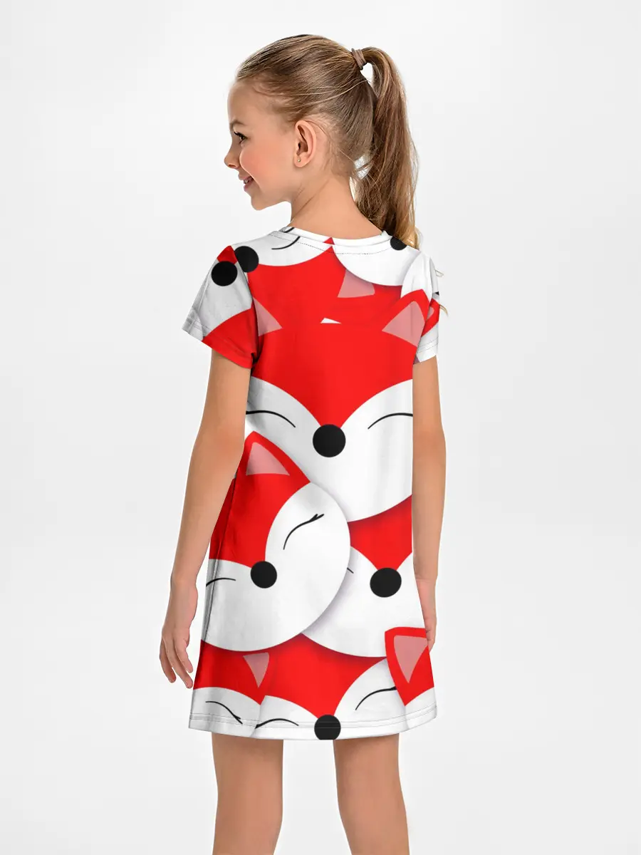 Детское платье / Лисёнок принт