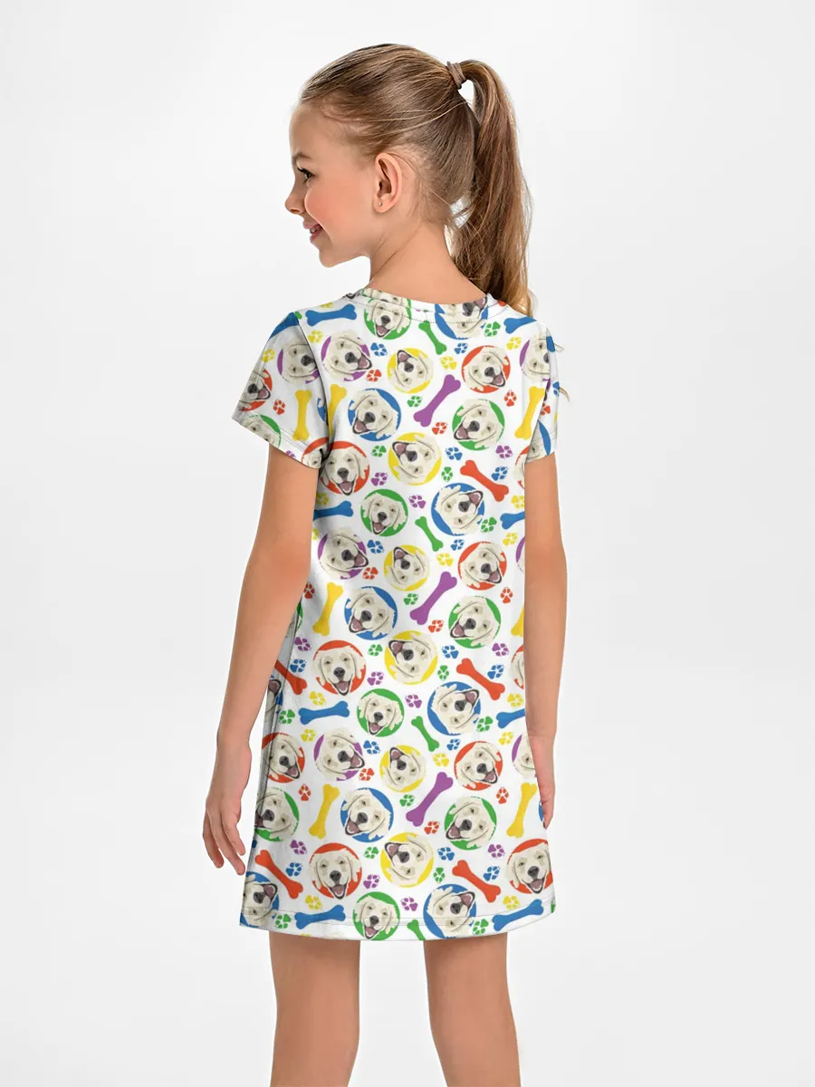 Детское платье / Золотистый Ретривер