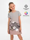 Детское платье / малышка спит ушки котики