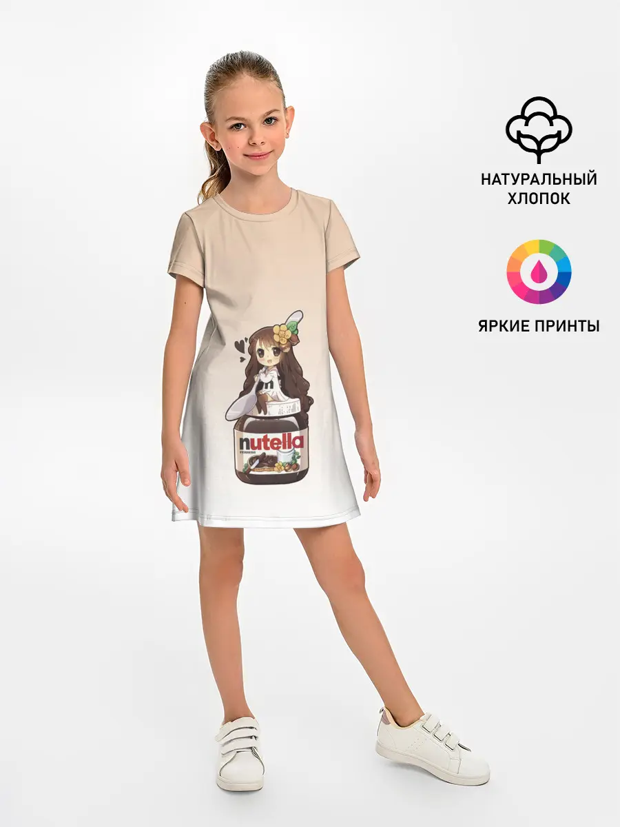 Детское платье / анимешная девочка с нутэллой