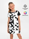 Детское платье / черно-белый камуфляж