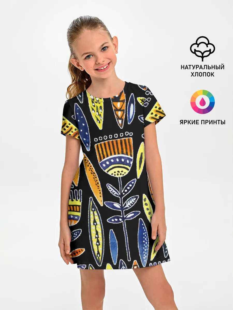 Детское платье / цветы фараона