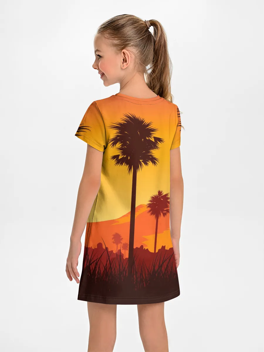 Детское платье / Лето, Пальмы, вечер