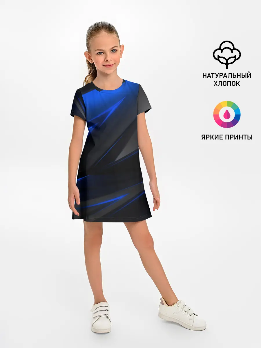 Детское платье / Blue and Black