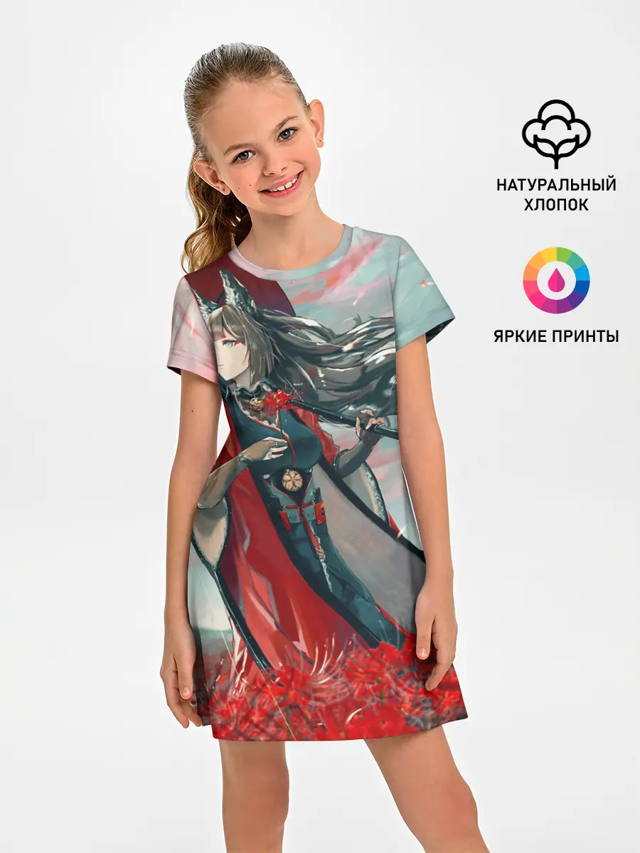 Детское платье / Azur Lane red flowers