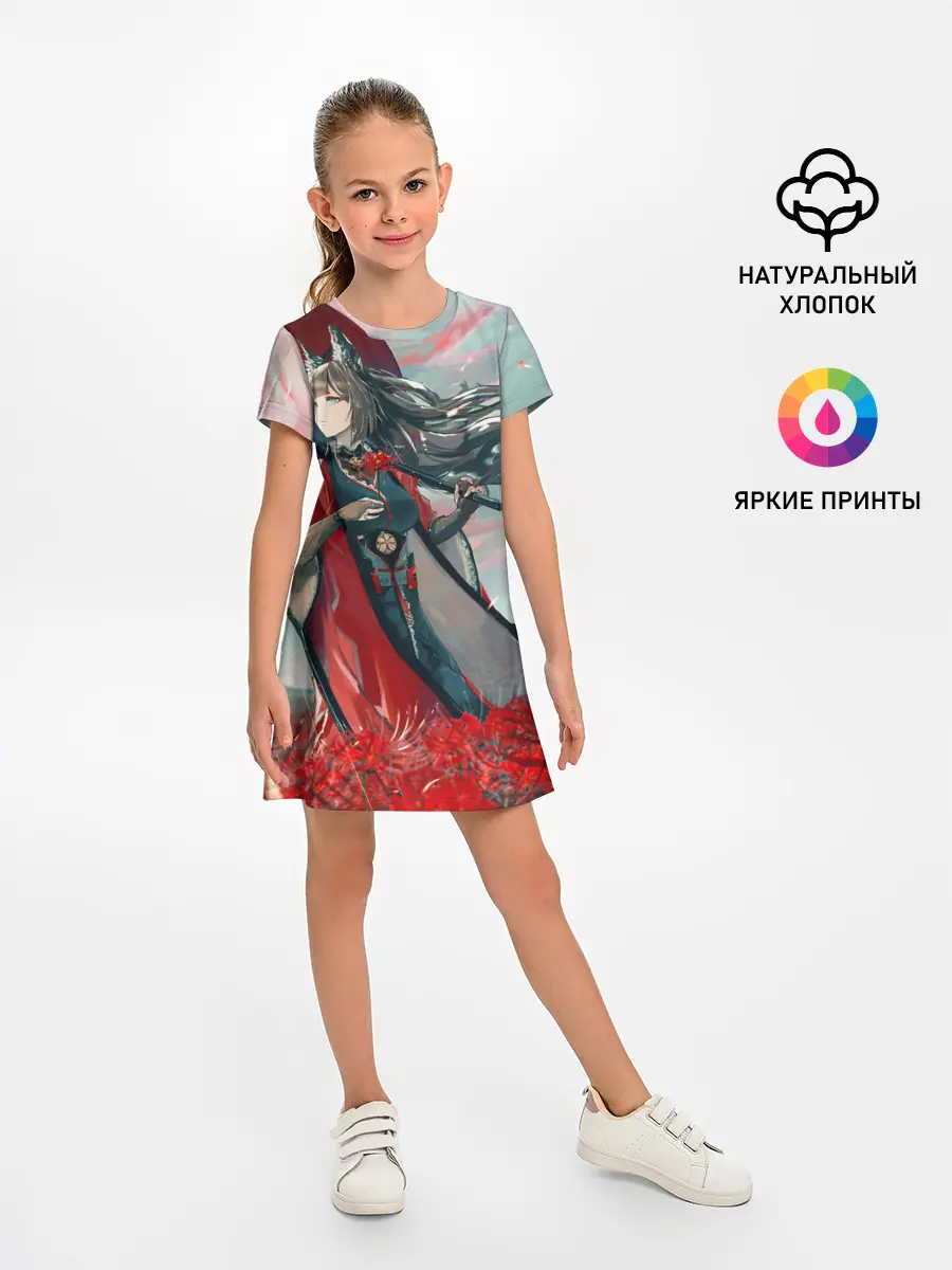 Детское платье / Azur Lane red flowers