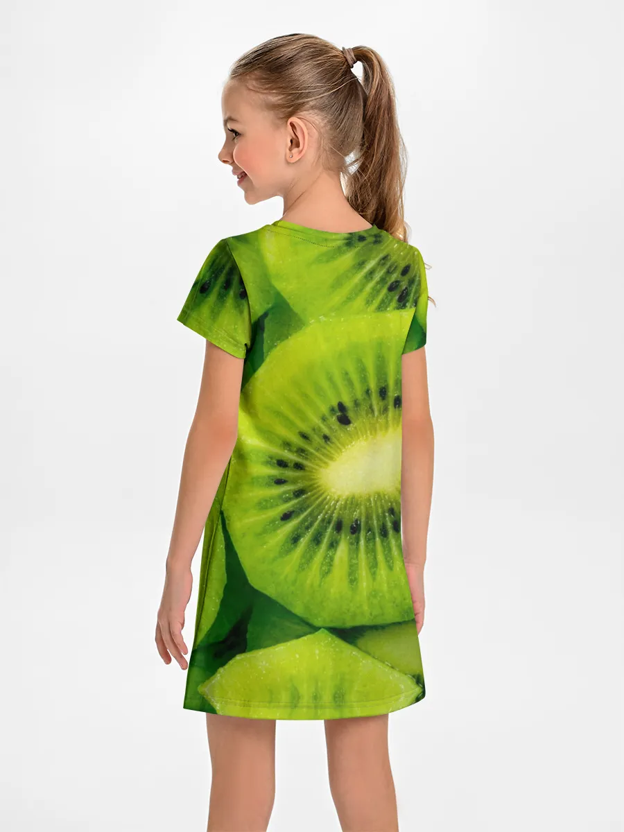 Детское платье / Зеленый киви