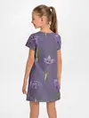 Детское платье / Цветы шафрана на фиолетовом