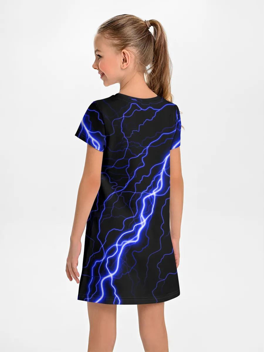 Детское платье / THE WITCHER МОЛНИЯ BLUE