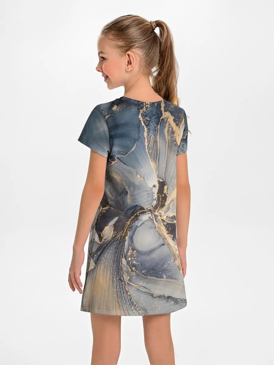 Детское платье / Fluid art ink mix