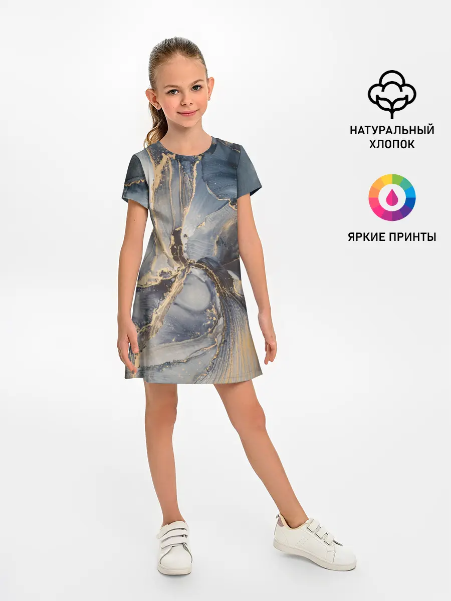 Детское платье / Fluid art ink mix