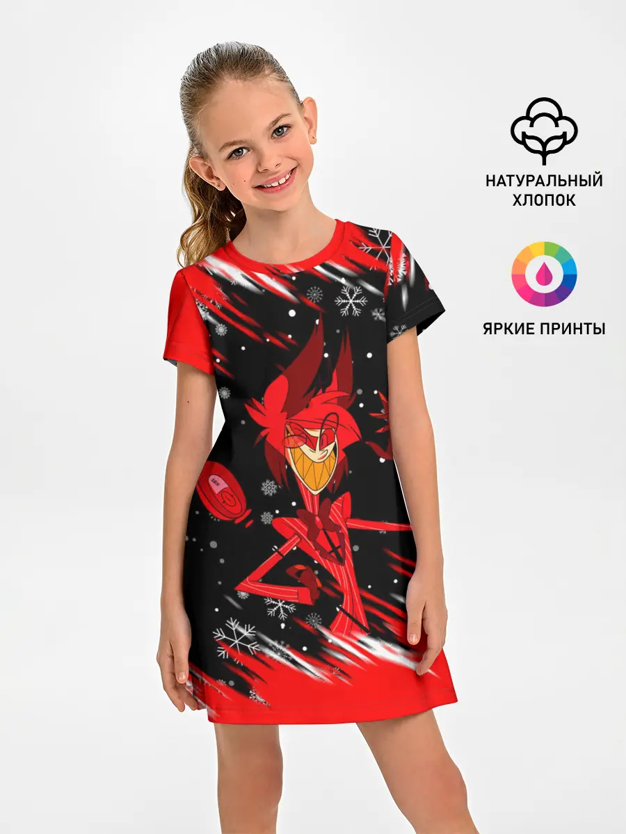 Детское платье / HAZBIN HOTEL НОВОГОДНИЙ.