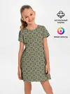 Детское платье / Абстракция из зеленых квадратов
