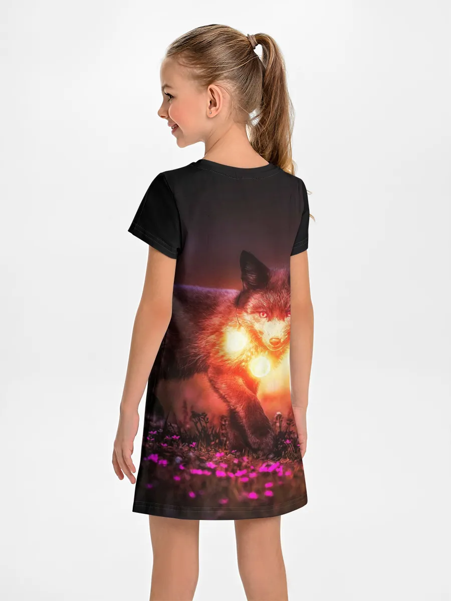 Детское платье / Лисица с фонариками