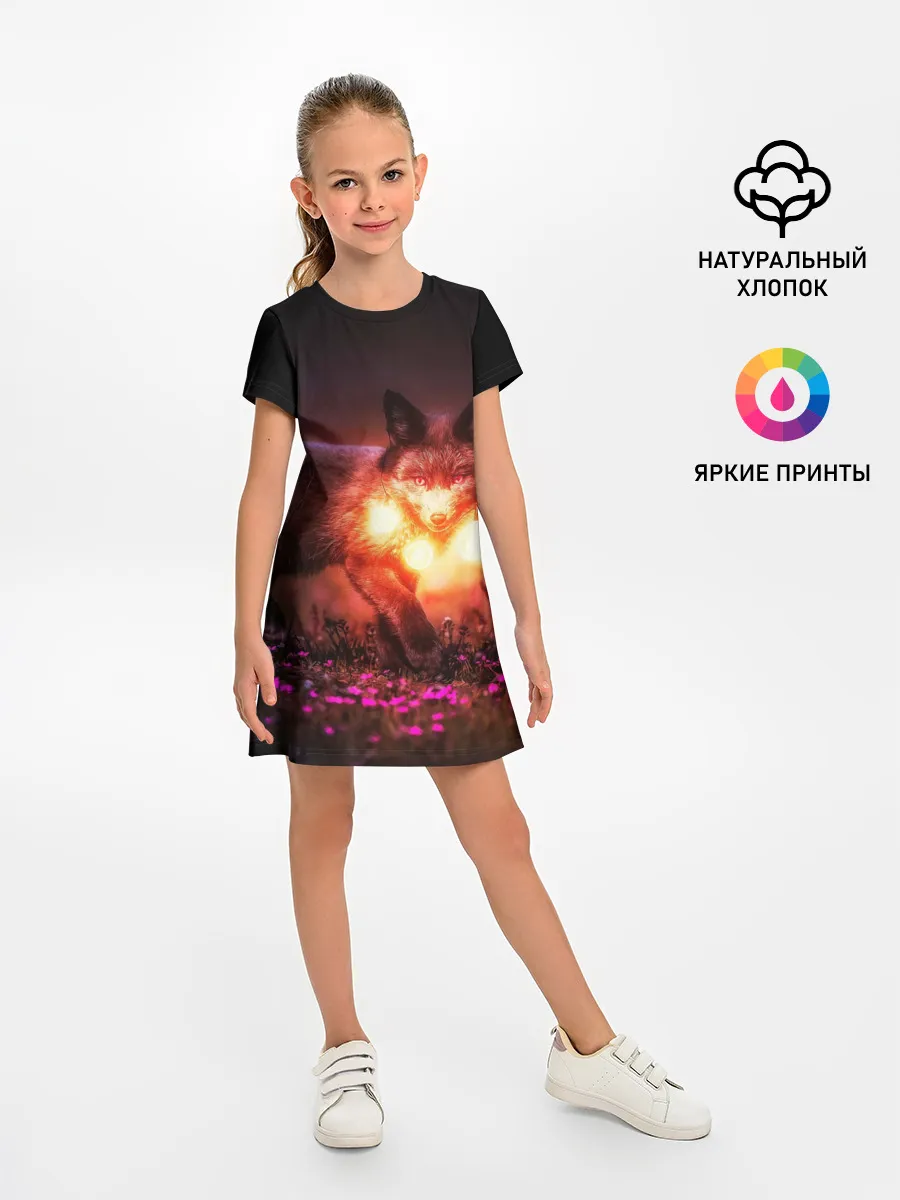 Детское платье / Лисица с фонариками