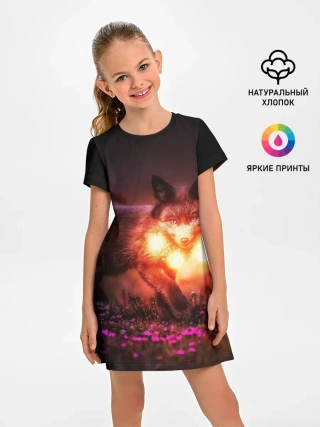 Детское платье / Лисица с фонариками