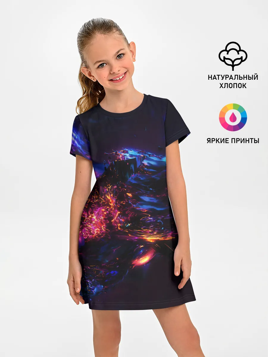 Детское платье / ФРАКТАЛЬНЫЙ НЕОН
