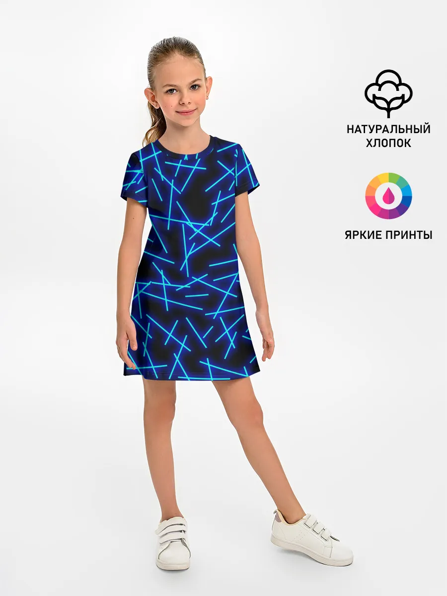 Детское платье / Неоновые линии