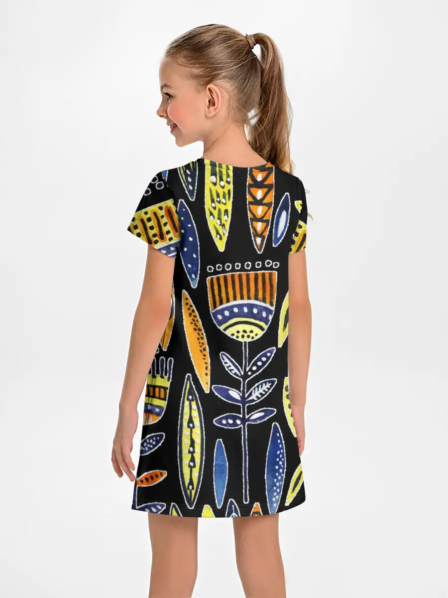 Детское платье / вечные цветы фараона