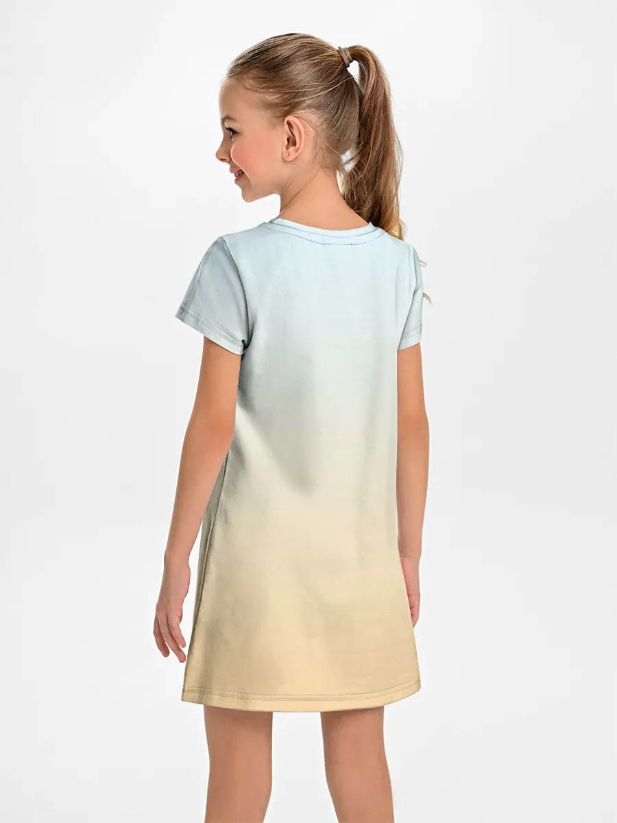 Детское платье / акварельный ангелок