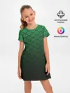 Детское платье / Узор зеленая чешуя дракон