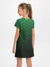 Детское платье / Узор зеленая чешуя дракон