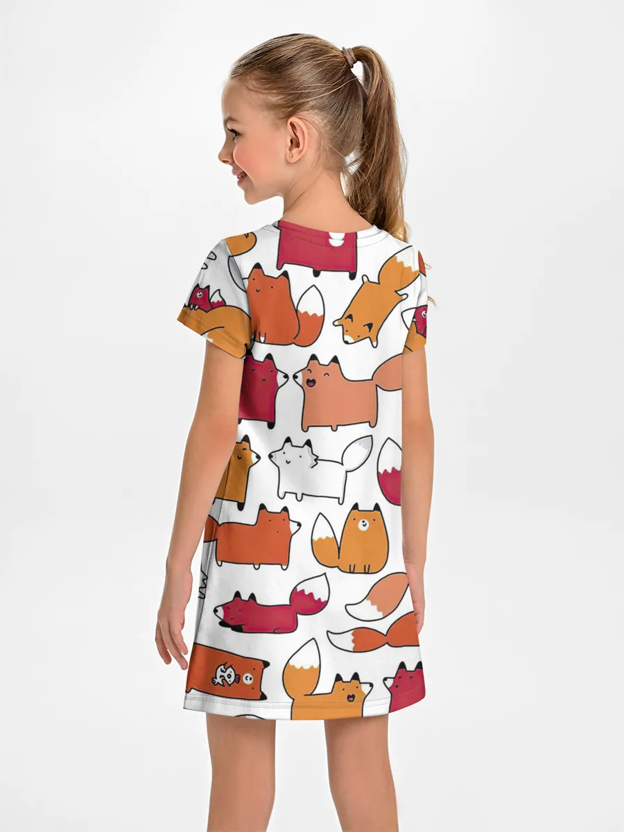 Детское платье / Милые лисы