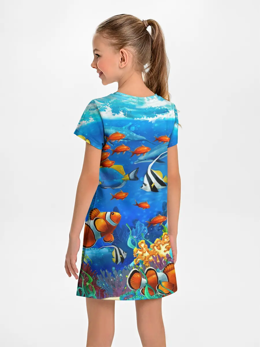 Детское платье / Коралловые рыбки