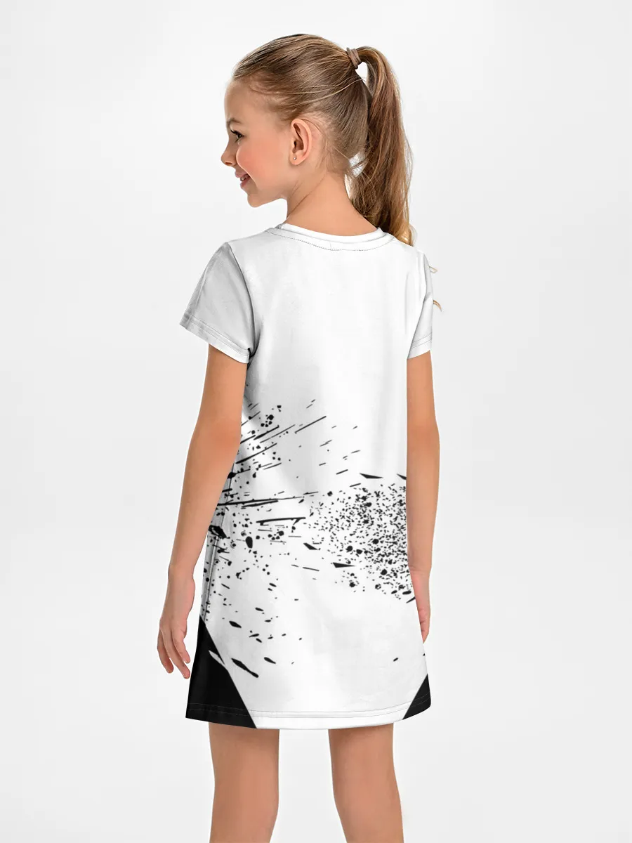 Детское платье / Чёрный клевер с иероглифами