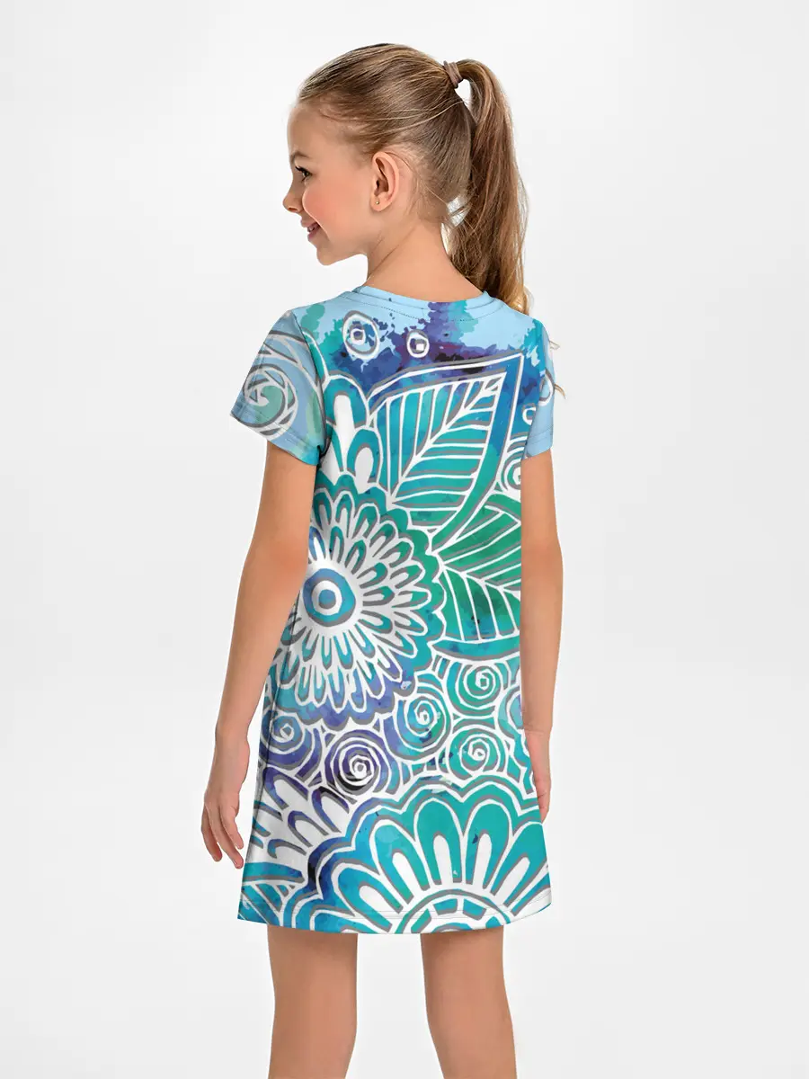 Детское платье / цветочный узор