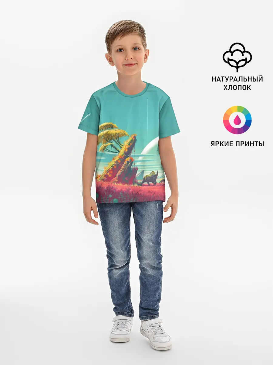 Детская базовая футболка / No Man Sky
